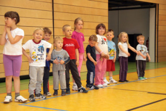 Trainingseinheit bei den Vorschulkindern