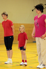 Trainingseinheit bei den Vorschulkindern