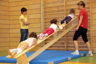 Trainingseinheit bei den Vorschulkindern