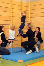 Trainingseinheit bei den Vorschulkindern