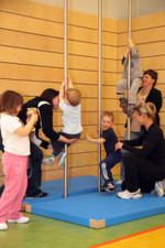 Trainingseinheit bei den Vorschulkindern
