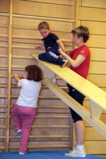 Trainingseinheit bei den Vorschulkindern