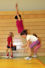 Trainingseinheit bei den Vorschulkindern