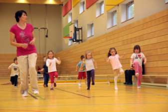 Trainingseinheit bei den Vorschulkindern