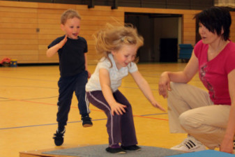 Trainingseinheit bei den Vorschulkindern