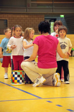 Trainingseinheit bei den Vorschulkindern