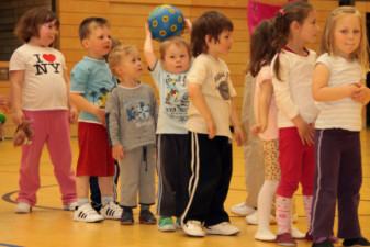 Trainingseinheit bei den Vorschulkindern