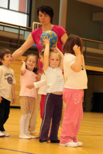 Trainingseinheit bei den Vorschulkindern