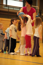 Trainingseinheit bei den Vorschulkindern