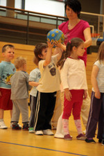 Trainingseinheit bei den Vorschulkindern