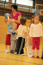 Trainingseinheit bei den Vorschulkindern