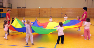 Trainingseinheit bei den Vorschulkindern