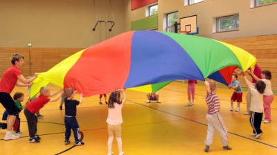 Trainingseinheit bei den Vorschulkindern