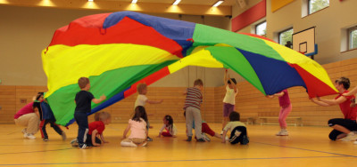 Trainingseinheit bei den Vorschulkindern