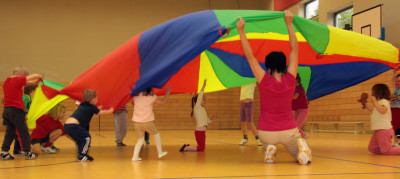 Trainingseinheit bei den Vorschulkindern