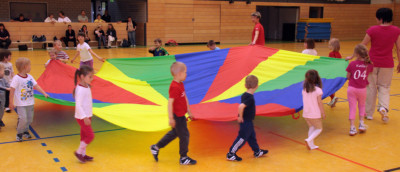 Trainingseinheit bei den Vorschulkindern