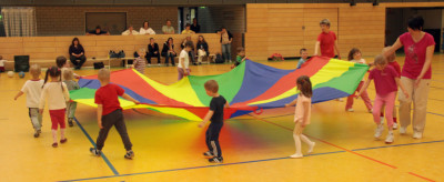 Trainingseinheit bei den Vorschulkindern