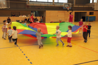 Trainingseinheit bei den Vorschulkindern
