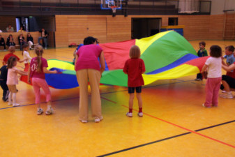 Trainingseinheit bei den Vorschulkindern