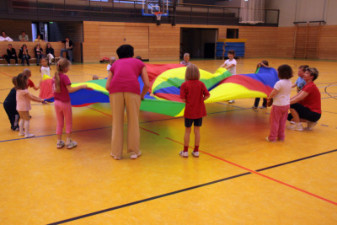Trainingseinheit bei den Vorschulkindern
